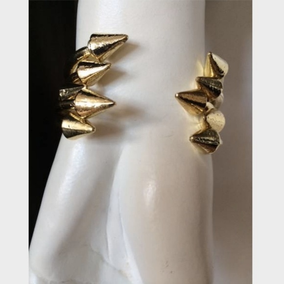 Anthropologie Gold Bangle Arrow Cabochon Bracelet - Picture 3 of 4